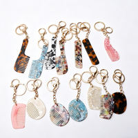 Porte-clés en acétate motif écaille de tortue, ornement de sac tendance, vente en gros de porte-clés