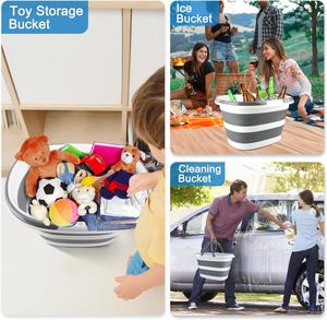 Cubo de fregado plegable con mango para limpieza, cubo de silicona cuadrado de 16L para limpieza de ventanas o lavado de coches - Product Image 6