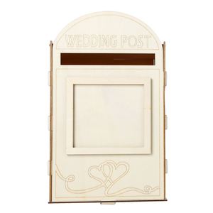 Wholesale Creative DIY Wooden <b>Post</b> <b>Box</b> <b>for</b> Wedding Reception, Gift Card Holder, and Baby Shower Dropshipping - Product Image 3