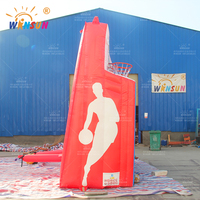 WINSUN Connect Four Basketball Game Giant Inflatable Carnival Castle Customized Color Logo CE Certified Outdoor Activity PVC