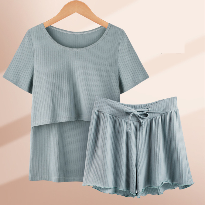 Blue shortsleeve set