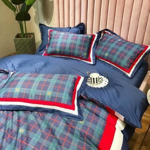 Nouveau sac à main en tissu Textile et <span class=keywords><strong>Turquoise</strong></span> <span class=keywords><strong>couvre</strong></span>-<span class=keywords><strong>lit</strong></span> <span class=keywords><strong>bleu</strong></span> marine couette King Size housse à une aiguille <span class=keywords><strong>bleu</strong></span> couette oreiller - Product Image 3