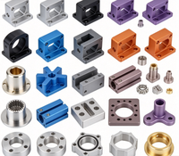 Pièces mécaniques en aluminium usinées sur mesure par CNC, support de montage anodisé, bride et bague pour équipement d'automatisation industrielle