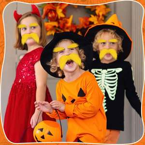 MMO-0002 <span class=keywords><strong>Barbe</strong></span> et moustache artificielles en polyester pour enfants, accessoires auto-adhésifs pour cosplay amusant, sourcils touffus, pour hommes, offre ODM - Product Image 3