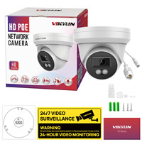 Caméra dôme réseau fixe Vikylin PG1383I 8MP avec détection humaine et de véhicules, microphone intégré