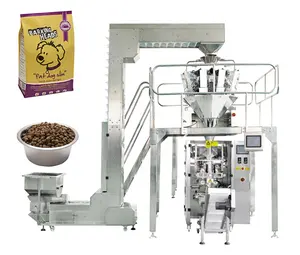 full automatic 5kg dog food beans rice sugar grain granule large bag packing machine with low film cost