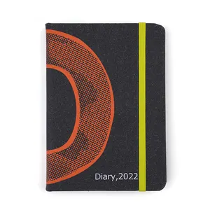 Hot Stamping Folie Zeefdruk Soild Edge Diary Gift Set Custom 2022 Dagboek Met Elastische Sluiting