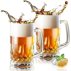 Vente en gros 380Ml 430Ml Personnalité Logo <span class=keywords><strong>Personnalisé</strong></span> Gravé Dégustation De <span class=keywords><strong>Bière</strong></span> Gobelet Pinte <span class=keywords><strong>Verre</strong></span> avec Poignée pour Fête D'<span class=keywords><strong>anniversaire</strong></span> - Product Image 3