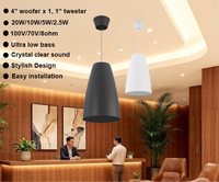 Haut-parleur audio 20W/10W/5W/2.5W 100V/70V/8ohm OEM ODM, excellente qualité sonore, haut-parleur suspendu en ABS, câble de 2,5 mètres