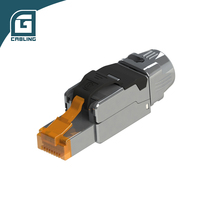 Câble réseau UTP RJ45 Ethernet RJ45 traversant, connecteur modulaire 8P8C Cat6 en métal, connecteur RJ45 Cat6 moulé IP67 Cat8 Cat6