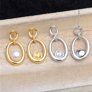 S925 Silver Bamboo Knot <b>Earring</b> Accessory Holder DIY Tassel Ear <b>Hook</b> 8-11 Pig Nose <b>Earrings</b> 5594 Gold Plated 3mm Size - Product Image 1