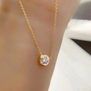 Collier HYPERBOLA en Cuivre et Bambou pour Femme, Luxe Léger, Niche Haut de Gamme, Nouveau Modèle 2024, Cristal Autrichien, Clavicule, Style Européen et Américain - Product Image 1