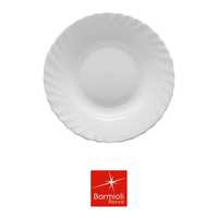 Première assiette plate Ø 25,5 cm en verre blanc Bormioli Rocco