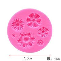 3D Chrysanthemen-Silikonform in Rosa für Kuchen, Schokolade und Zuckerkunst, Ideal für Dessert-Dekorateure
