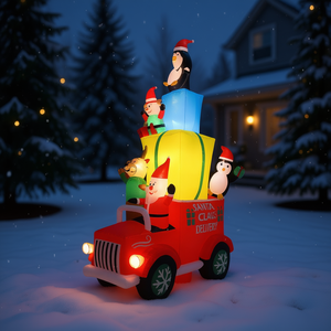 Décoration de Noël gonflable extérieure du Père Noël avec cadeaux pour la décoration de jardin et de cour - Product Image 2