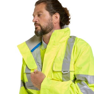 Combinaison de sécurité haute visibilité pour hommes, bande réfléchissante, vêtements de travail de construction, protection industrielle, combinaison de travail imperméable - Product Image 6