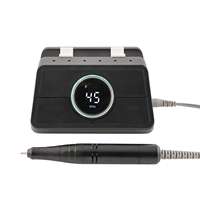 Perceuse à ongles de bureau 45W, 45K tr/min, avec capteur de lumière, fonction pause/démarrage automatique et pédale, pour usage professionnel en salon et manucure à domicile