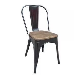 Chaises de salle à manger industrielles <span class=keywords><strong>Tolix</strong></span> empilables en <span class=keywords><strong>acier</strong></span>, métal et bois imitation, bon marché - Product Image 2