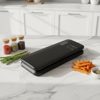 Mini scelleuse sous vide électrique domestique entièrement automatique, à poser sur table, avec bouton tactile, coupe-sac intégré, capacité 35 ml
