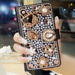 Portefeuille en cuir à rabat Girly de luxe Bling Diamants pour iPhone 17 Pro Max Sparkly Stones <span class=keywords><strong>Book</strong></span> Case pour <span class=keywords><strong>Samsung</strong></span> <span class=keywords><strong>Galaxy</strong></span> S25 <span class=keywords><strong>Ultra</strong></span> - Product Image 2