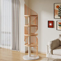 Promotion : Arbre à chat moderne de luxe, maisonnette confortable, griffoirs, structure d'escalade, mobilier-lit pour chat en bois massif et sisal