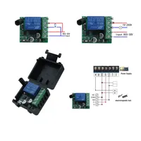 QIACHIP 433Mhz Sakelar Remote Control Nirkabel Universal DC 5V-60V 1CH Modul Penerima Relay Pemancar RF 433Mhz Remote Control
