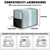 Housse de machine à coudre matelassée personnalisée en polyester, motif arc-en-ciel gay Demiboy, pour la protection et le rangement des machines inutilisées à usage domestique