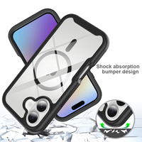 Étui de protection intégrale transparent robuste avec cadre avant pour iPhone 17 Star Triple Defence Phone Case avec protection d'écran