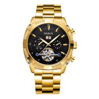 Unique Multi Fonction Bracelet En Acier Inoxydable Top Marque De Luxe Tourbillon Montre Hommes Montre-Bracelet Hommes Automatique Mécanique Montres
