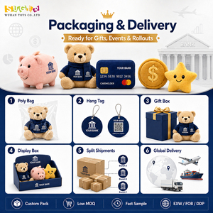 ตุ๊กตาโปรโมชั่นแบบกำหนดเองใหม่สำหรับการเปิดตัว<span class=keywords><strong>แอ</strong></span>ปธนาคารมือถือ วัสดุรีไซเคิล แบรนด์ส่วนตัว ตัวอย่างรวดเร็ว โรงงาน OEM - Product Image 5