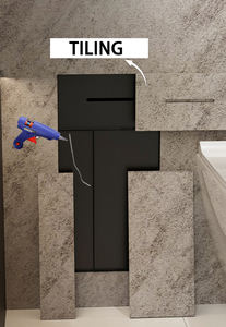 صندوق مناديل حديث متعدد الوظائف مع حامل فرشاة مرحاض غير مرئي مخفي بواسطة بلاط الحمام - Product Image 4