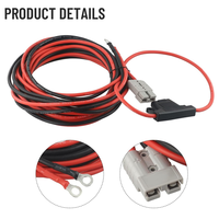 Kit de fil de câble de prise de connecteur robuste 6M 8AWG 50A câble d'extension de batterie de fusible en ligne pour appareils 4x4