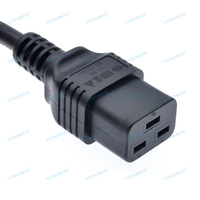 Kabel Daya AC PDU UPS Heavy Duty, IEC 320 C19 ke C20 untuk Ruang Mesin Server Host 16A Kabel Ekstensi Daya C19-C20 H05VV-F 3G 2.5mm2