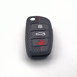Couverture de porte-clés de voiture en silicone pour <span class=keywords><strong>Audi</strong></span> A1 A3 A6 C5 C6 Q3 Q2 Q7 TT TTS R8 S3 S6 <span class=keywords><strong>RS3</strong></span> RS6 A4 - Product Image 2