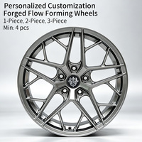 Jantes monobloc personnalisées Flowtone Wheels 16 17 18 pouces 5x114.3 4x100 5x120 noires légères concaves pour voitures