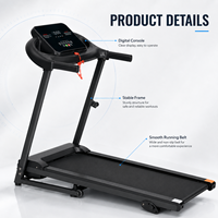 Tapis roulant pliable K-FIT GSTE-4000, 12 programmes, machine de course motorisée avec affichage LED du rythme cardiaque, salle de sport à domicile, fitness