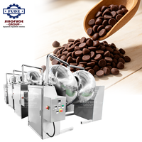 Machine de recouvrement automatique industrielle PLC professionnelle pour la production de chocolat, idéale pour les noix et la confiserie.