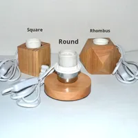 Support et base de lampe bricolage en bois massif E27 avec installation facile à visser Ouverture de 20mm 110-240V pour table ou mur