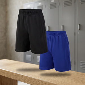 Blank Custom Logo Boys' & Men's Oversized Elastic Waist Knitted Mesh Sports <b>Shorts</b> Breathable Polyester Pockets for Basketball - Product Image 3
