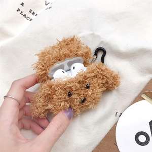 Housse <span class=keywords><strong>de</strong></span> protection pour écouteurs <span class=keywords><strong>sans</strong></span> <span class=keywords><strong>fil</strong></span> mignon Fluffy Teddy Dog pour étui <span class=keywords><strong>de</strong></span> <span class=keywords><strong>charge</strong></span> AirPod - Product Image 2