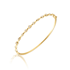 Brazalete Clásico de Compromiso y Fiesta Personalizado de Oro Sólido 10K/14K/18K con Diamante Cultivado en Laboratorio CVD IGI/HPHT de Corte Brillante Redondo para Hombres y Mujeres - Product Image 1