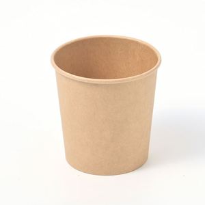 Durable Disposable Kraft Paper Food <b>Bowl</b> <b>Lid</b> Eco Friendly Biodegradable Microwave Safe Container for Salad Rice Porridge Camping - Product Image 1