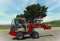 Mini-chargeuse sur pneus hydraulique Wolf, 1 tonne, diesel, compacte, articulée, chargeuse frontale