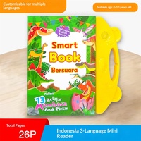 Livre électronique d'éducation précoce pour enfants en langue indonésienne, lecture au doigt, lecture sonore, livre musical intelligent, modèle TY-107, couverture rigide