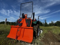 Remorque de débardage industrielle robuste pour tracteur avec câble en acier de 70 m, poids de 380 kg, garantie 1 an