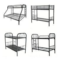 Lit superposé en métal pour économiser de l'espace, idéal pour les petits appartements, chambre d'enfants, lit double