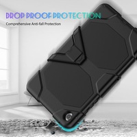 Pelindung Layar Film Silikon Casing Tablet untuk Samsung Galaxy Tab A9 Plus 11" A11 Plus Tahan Banting Kokoh dengan Bracket Lepas Pasang