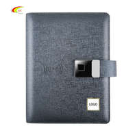 गर्म बेच चमड़े powerbank फिंगरप्रिंट ताला नोटबुक डायरी MP4 payer यूएसबी फ्लैश डिजिटल पेन के साथ कारखाने सीधे
