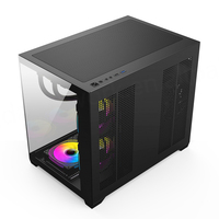 BAJEAL Steel Micro ATX/ITX Mid Tower PC Case Side Panel Window Sleek Spacious Design Customizable Stylish Gaming Case Featuring