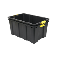 JOIN Récipient de stockage d'eau en plastique PP de 100 litres avec couvercle jaune 755mm x 510mm résistant aux intempéries